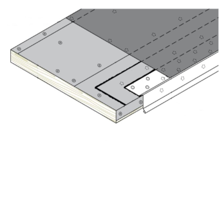CAD Drawings BIM Models CertainTeed Commercial Roofing Low Slope Roofing Details CT-01 Edge Flashing 