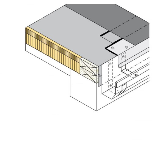 CAD Drawings BIM Models CertainTeed Commercial Roofing CT-01B Edge Flashing - Gutter