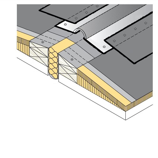 CAD Drawings BIM Models CertainTeed Commercial Roofing CT-19 Low Profile Flexible Expansion Joint Flashing