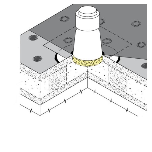 CAD Drawings BIM Models CertainTeed Commercial Roofing CT-20 Roof Vent Flashing