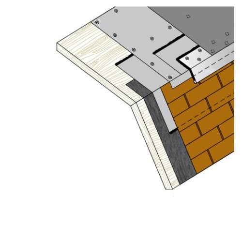 CAD Drawings BIM Models CertainTeed Commercial Roofing CT-24 Mansard Roof Transition Flashing 