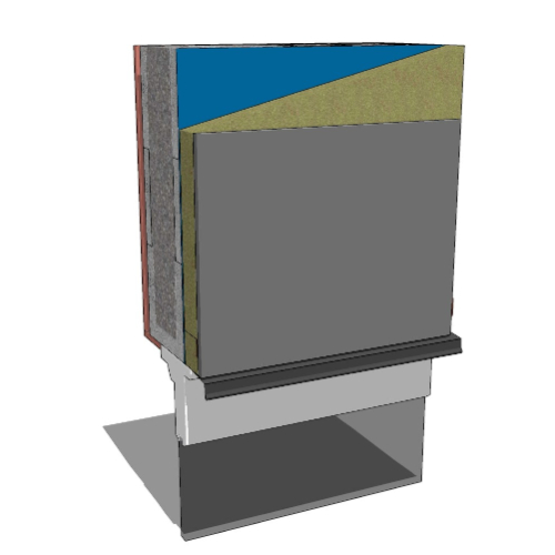 Armatherm™ Z Girt: Fiber Cement - Swing Door Head - CMU