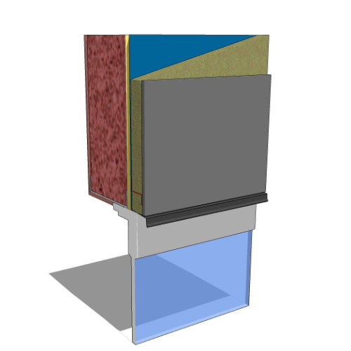Armatherm™ Z Girt: Fiber Cement - Sliding Door Head - Stud Wall