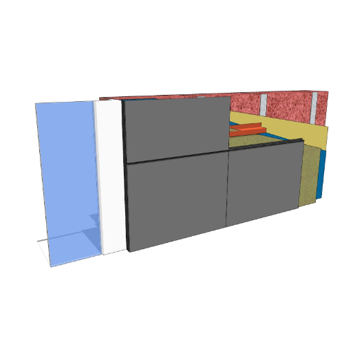 Armatherm™ Z Girt: Fiber Cement - Sliding Door Jamb - Stud Wall