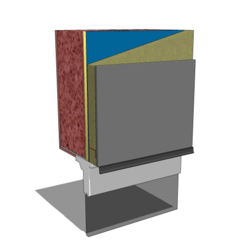 Armatherm™ Z Girt: Fiber Cement - Swing Door Head - Stud Wall