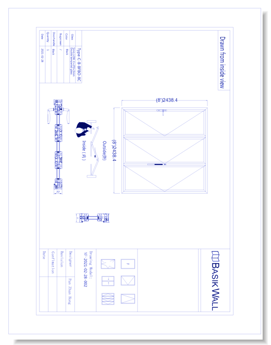 Bi-Fold Patio Door: 3 Panel (Model NF-2021-02-28-002)