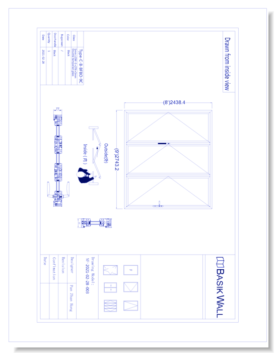 Bi-Fold Patio Door: 3 Panel (Model NF-2021-02-28-003)