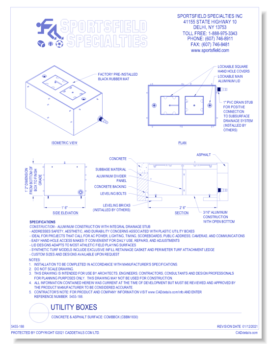 Concrete & Asphalt Surface: CombBox (CBBM1830)
