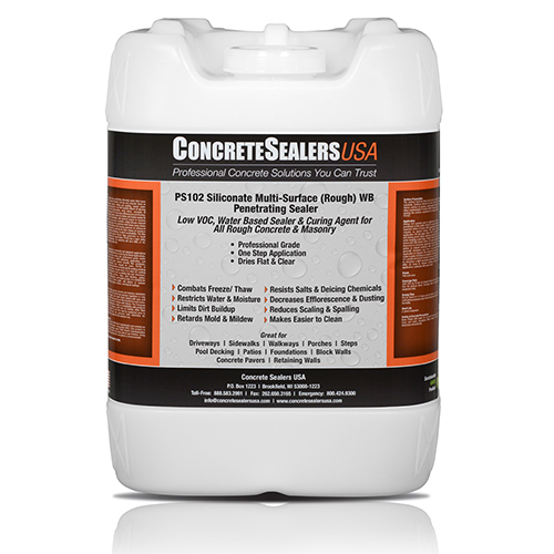 View PS102 Siliconate Water Repellent WB Penetrating Sealer (5 gal.) - Concrete Sealers USA