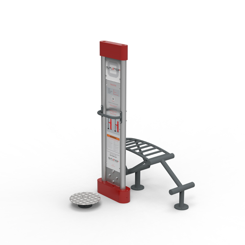 CAD Drawings BIM Models Outletics Abdominal Bench and Twister Combination