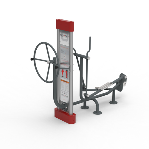 CAD Drawings BIM Models Outletics Crosstrainer and Shoulder Wheel Combination