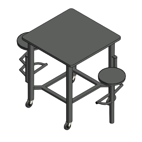 Mobile Stool Tables - Collaboration: MDST