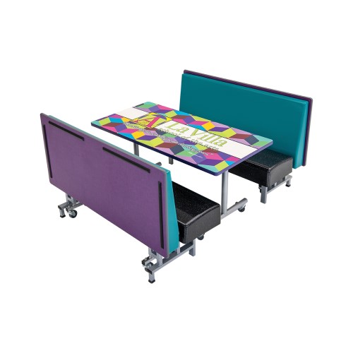 CAD Drawings BIM Models AmTab – Furniture and Signage Mobile Folding Booth Seating with Table - Packages: MFBSP