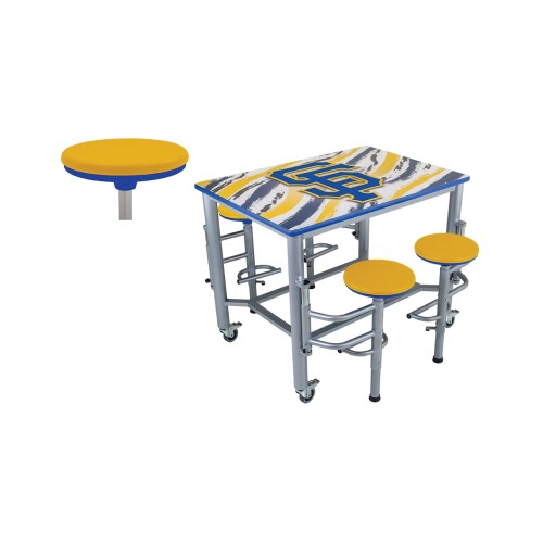 CAD Drawings BIM Models AmTab – Furniture and Signage Mobile Stool Tables - Collaboration: MGST