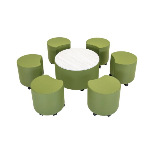 CAD Drawings BIM Models AmTab – Furniture and Signage Soft Seating - Flower - Package: SoftSeatingFlowerPackage