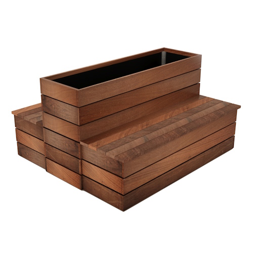 Ipe Combo Bench/Planter - Rectangle (Double Sided Combo)