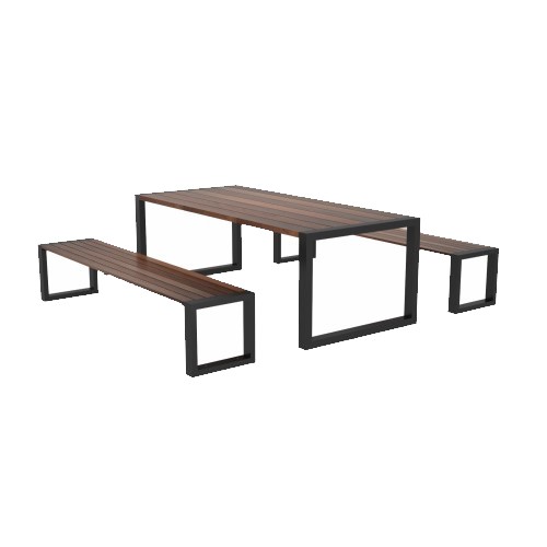 CAD Drawings BIM Models Ipe OutDoor Traditional Picnic Table Sets