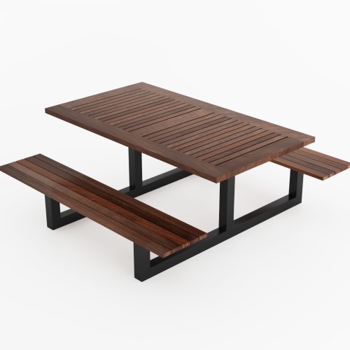 View Rectangular Integrated Picnic Table Sets