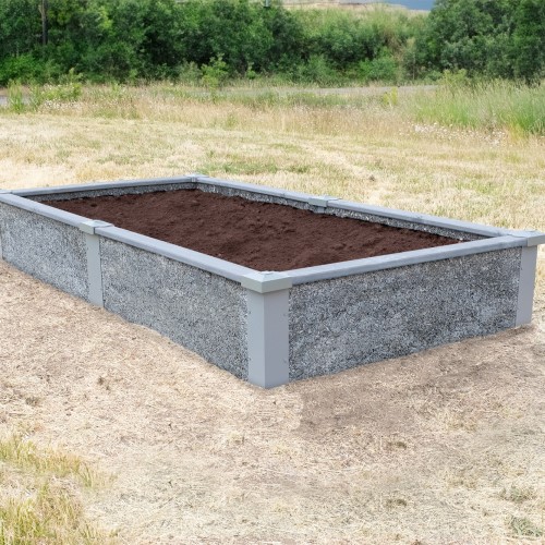 CAD Drawings Durable GreenBed 4'X8'X1' Rectangle Raised Garden Bed Kit