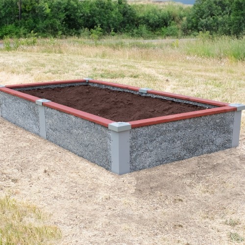 CAD Drawings Durable GreenBed 4'X8'X1' Rectangle Raised Garden Bed Kit