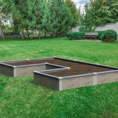 CAD Drawings Durable GreenBed 8'X12'X1' U-Shaped Raised Garden Bed Kit