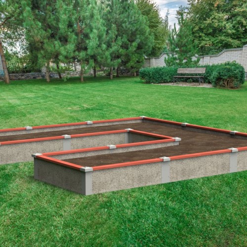 CAD Drawings Durable GreenBed 12'X12'X1' U-Shaped Raised Garden Bed Kit