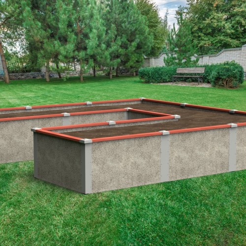 CAD Drawings Durable GreenBed 12'X12'X2' U-Shaped Raised Garden Bed Kit