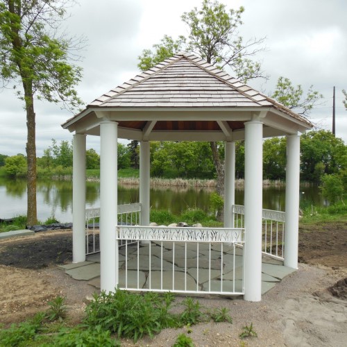 View Hexagon – Six Sided Hip Roof Park Shelter