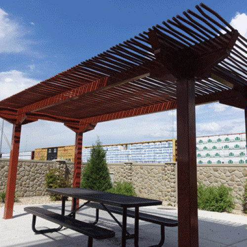 View Santa Fe – Trellis With Latilla-Style Lattice Roof, Laser Cut Decorative Inlays