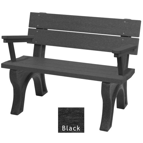 View Traditional 4' Backed Bench with arms (ASM-TB4BA)