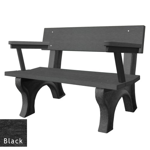 View Landmark 4' Backed Bench with arms (ASM-LB4BA)