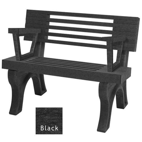 View Elite 4' Backed Bench with arms (ASM-EB4BA)