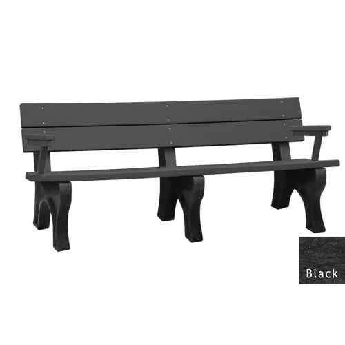 View Traditional 6' Backed Bench with arms (ASM-TB6BA)
