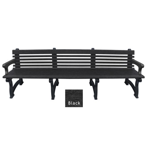 View Willow 8' Backed Bench with arms (ASM-WB8BA)