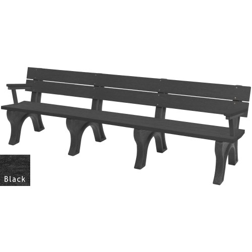 View Traditional 8' Backed Bench with arms (ASM-TB8BA)