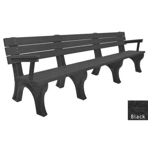 View Deluxe 8' Backed Bench with arms (ASM-DB8BA)