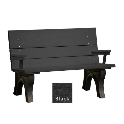 View Traditional ADA Bench 4' with arms (ASM-TB4HA)