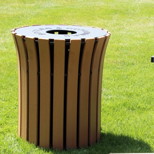 View 33 Gallon Round Flare Top Receptacle (ASM-RF33)