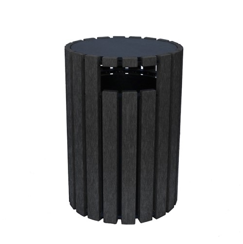 View 33 Gallon Round Trash Receptacle with Cap (ASM-R33C)