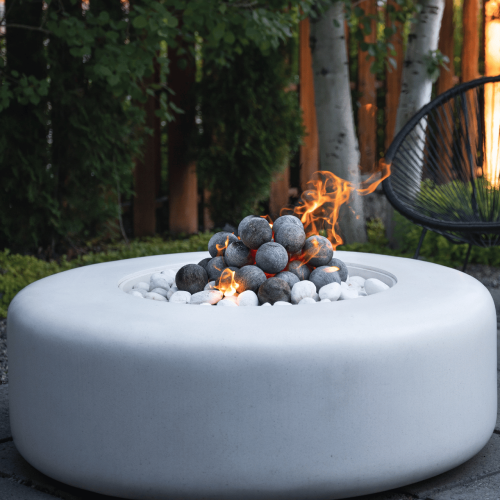 View Oblica Rounded Concrete Fire Table