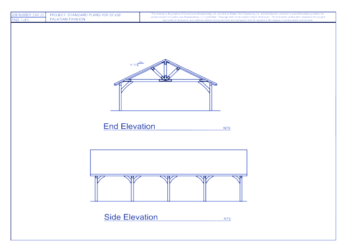 32' x 50' Palation Wood Pavilion