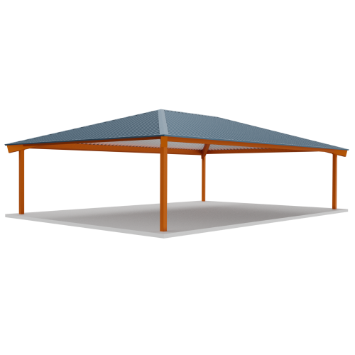 CAD Drawings BIM Models RCP Shelters, Inc. Tube Steel Rectangle Hips: TS-H2434-04