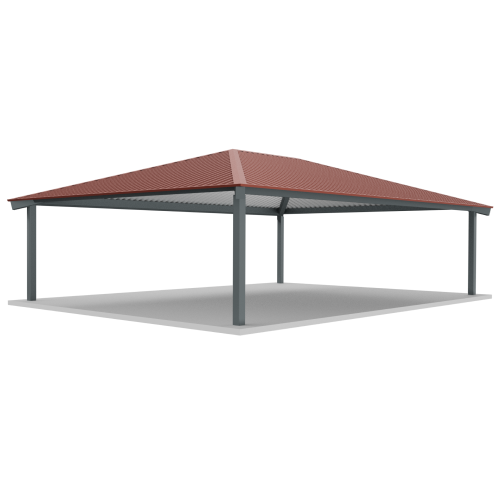 CAD Drawings BIM Models RCP Shelters, Inc. Tube Steel Rectangle Hips: TS-H2432-04