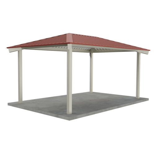 CAD Drawings BIM Models RCP Shelters, Inc. Tube Steel Rectangle Hips: TS-H1218-04