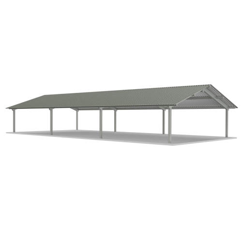 CAD Drawings BIM Models RCP Shelters, Inc. Tube Steel Gable: TS-G3064-04