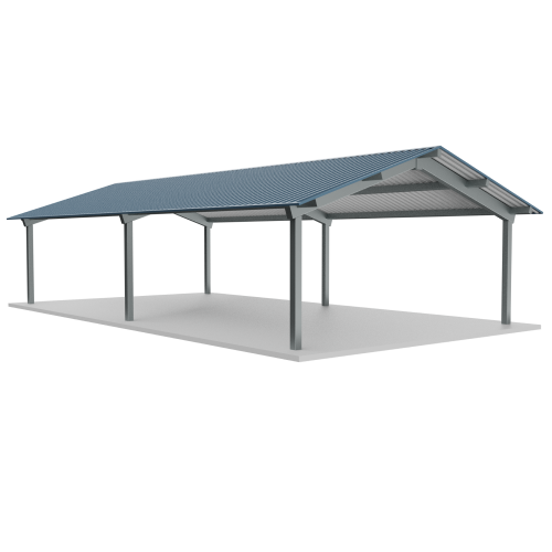 CAD Drawings BIM Models RCP Shelters, Inc. Tube Steel Gable: TS-G2444-04