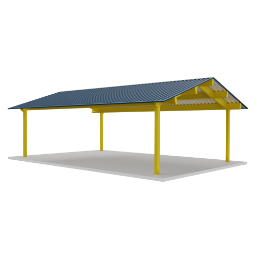 CAD Drawings BIM Models RCP Shelters, Inc. Tube Steel Gable: TS-G2030-04