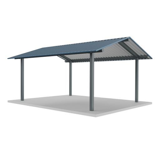 CAD Drawings BIM Models RCP Shelters, Inc. Tube Steel Gable: TS-G1620-04