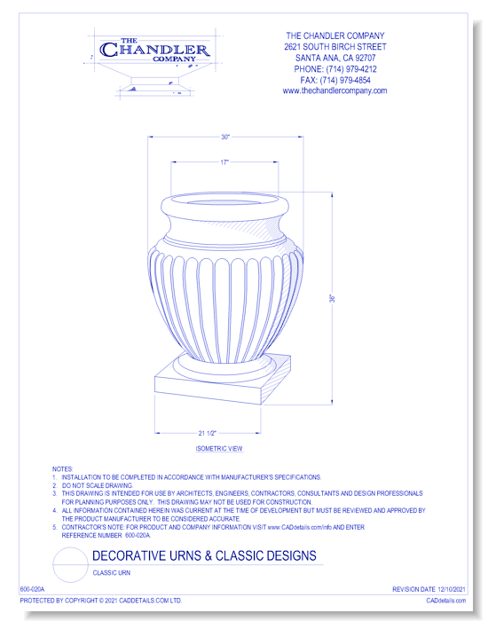 Decorative Urns and Classic Designs: Classic Urn