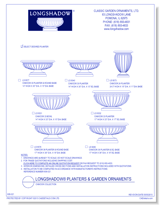 Oxmoor Collection (14 - 24.5 Inch High)